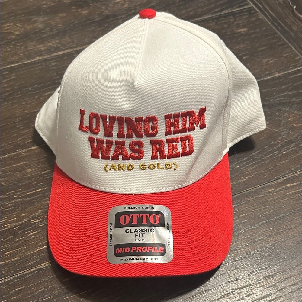 OTTO Red and White Cap with Bold Text